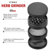 Tobacco Herb Grinder 4-Piece Metal Small Hand Crusher Mill Magnetic Top Black US