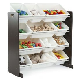 Children Plastic Organizing Rack with 12 Bins