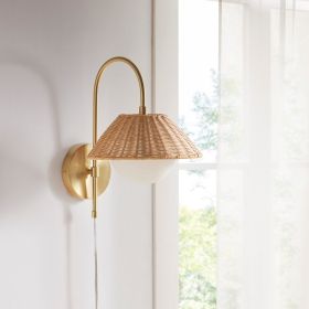 Laguna Rattan Weave Wall Sconce