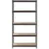 30"W x 12"D x 60"H 5-Shelf Steel Freestanding Shelves, Silver
