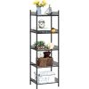 5 Tier Wire Shelving Unit Metal Storage Organizer Rack, Black