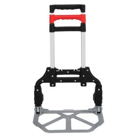 75.00kg Foldable Aluminum Square Tube Trolley Black Red