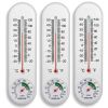 Outdoor Indoor Thermometer Moisture Humidity Meter Wall Mounted- 3 PACK