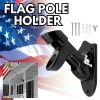 Wall Mounted Flag Pole Holder-Two-Position Mounting Bracket With Hardwares