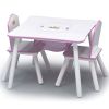 Princess Crown Toddler Table and Chair Set with Storage, Greenguard Gold, Wood, Pink