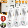 Outdoor Indoor Thermometer Moisture Humidity Meter Wall Mounted- 3 PACK