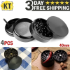 Tobacco Herb Grinder 4-Piece Metal Small Hand Crusher Mill Magnetic Top Black US