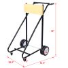 Outboard Boat Motor Stand, Engine Carrier Cart Dolly for Storage, 315lbs Weight Capacity, w/Wheels (wood)