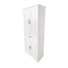 Bathroom Storage Cabinet with Doors and Drawer, Multiple Storage Space, Adjustable Shelf, White