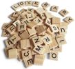 SCRABBLE WOOD TILES 200 Pieces Full Sets Letters Wooden Replacement Pick