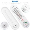 Outdoor Indoor Thermometer Moisture Humidity Meter Wall Mounted- 3 PACK