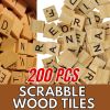 SCRABBLE WOOD TILES 200 Pieces Full Sets Letters Wooden Replacement Pick