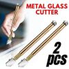 2PCS Professional Diamond Tip Glass Cutter Steel Blade Precision Cutting Tools