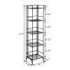 Designs2Go Metal Folding 5 Shelf Bookcase, Black