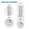 Outdoor Indoor Thermometer Moisture Humidity Meter Wall Mounted- 3 PACK