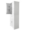 Bathroom Storage Cabinet with Doors and Drawer, Multiple Storage Space, Adjustable Shelf, White