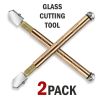 2PCS Professional Diamond Tip Glass Cutter Steel Blade Precision Cutting Tools