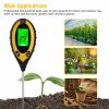 4 In 1 LCD Digital PH Tester Soil Water Moisture Light Temperature Test Meter US