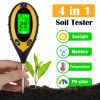 4 In 1 LCD Digital PH Tester Soil Water Moisture Light Temperature Test Meter US