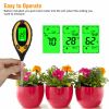 4 In 1 LCD Digital PH Tester Soil Water Moisture Light Temperature Test Meter US