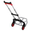 75.00kg Foldable Aluminum Square Tube Trolley Black Red