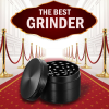 Tobacco Herb Grinder 4-Piece Metal Small Hand Crusher Mill Magnetic Top Black US