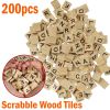 SCRABBLE WOOD TILES 200 Pieces Full Sets Letters Wooden Replacement Pick