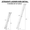 Aluminum Multi-Position Ladder with Wheels, 300 lbs Weight Rating, 22 FT