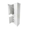 Bathroom Storage Cabinet with Doors and Drawer, Multiple Storage Space, Adjustable Shelf, White