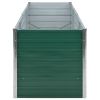 Garden Raised Bed Galvanized Steel 94.5"x31.5"x31.3" Green