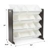 Children Plastic Organizing Rack with 12 Bins