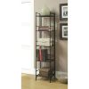 Designs2Go Metal Folding 5 Shelf Bookcase, Black