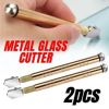 2PCS Professional Diamond Tip Glass Cutter Steel Blade Precision Cutting Tools