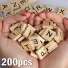 SCRABBLE WOOD TILES 200 Pieces Full Sets Letters Wooden Replacement Pick