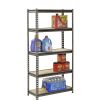 30"W x 12"D x 60"H 5-Shelf Steel Freestanding Shelves, Silver