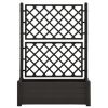 Garden Planter with Trellis 39.4"x16.9"x55.9" PP Anthracite