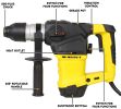 Professioinal Quality 1-1/4' SDS-Plus Heavy Duty Rotary Hammer Drill 13 Amp - Vibration Control, 3 Functions