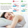 Bamboo Memory Foam Pillow Hypoallergenic Bed Pillow For Head Neck Rest Sleeping Shredded Pillow With Washable Cover [Queen Size]