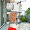 Clothes Drying Rack Rolling Collapsible Laundry Dryer Hanger Stand Rail Shelve Wardrobe Clothing Drying Racks