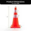 10 Pack 28" Traffic Safety Cones W/Reflective Collars