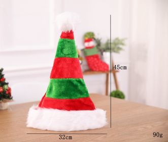 Fashion Double-layer Plush Christmas Decoration Hat (Option: Red and green)