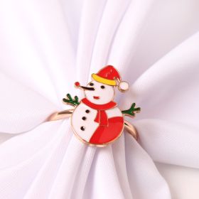 Christmas Tree Napkin Ring Snowflake Napkin Button (Option: Snowman)
