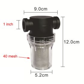 Enhanced Pipeline Pre-filter Well Water Filter Water Purifier Filter Household Filter Sediment Filtration (Option: 40mesh filter inner thread-1inch interface)