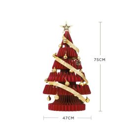 Decorate Christmas Decorations With Ornaments (Option: A red 75cm)