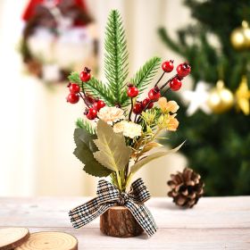 Simple Mini Christmas Decoration Window Small Tree Photography Props (Option: Payment for Huanghua Hongguo)