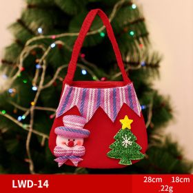 Christmas Gift Portable Brushed Gift Bag (Option: LWD14)