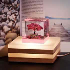 Cherry Tree Nightlight Bedside Ornaments (Option: Pink-USB)