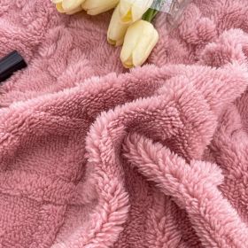 Tuff Down Blanket Lamb Wool Thickened (Option: Rose powder-100x150cm)