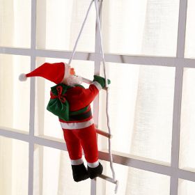 Christmas Ornaments Santa Claus Ladder (Option: One man ladder-Santa Claus is 120cm long)