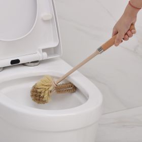 Wooden Household Handle Toilet Brush Cleaning Tools Bathroom Cleaning Brush Kitchen Floor Cleaner Brushes (Option: 861086)